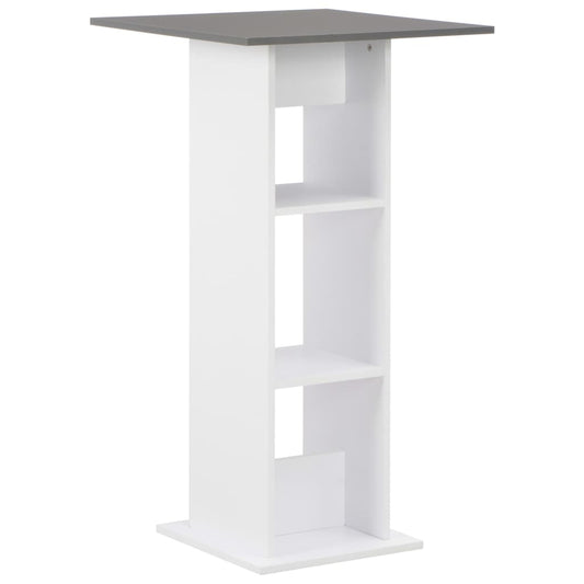 Bar table, white and anthracite grey, 60 x 60 x 110 cm