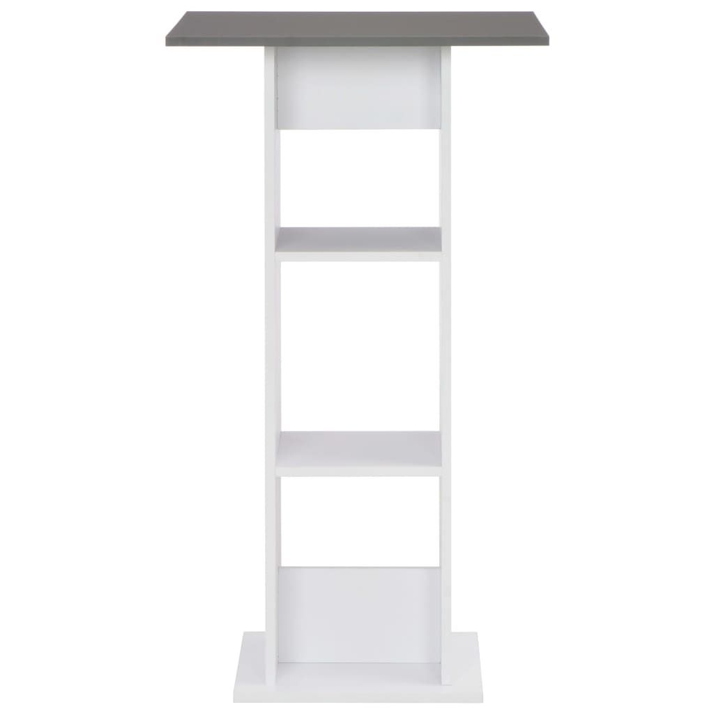 Bar table, white and anthracite grey, 60 x 60 x 110 cm