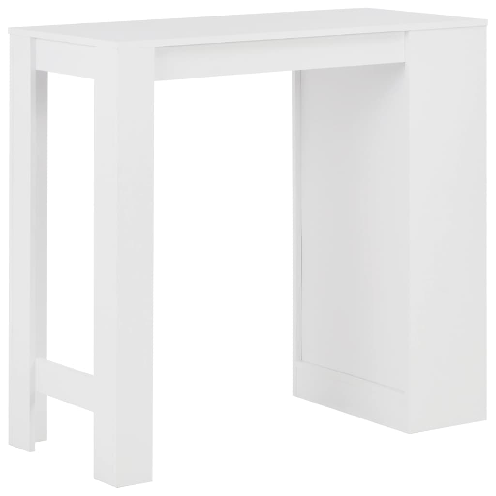 Bar table with shelf, white, 110 x 50 x 103 cm