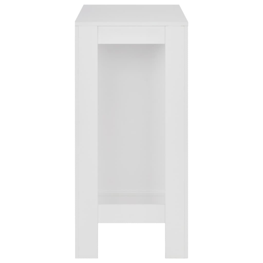 Bar table with shelf, white, 110 x 50 x 103 cm