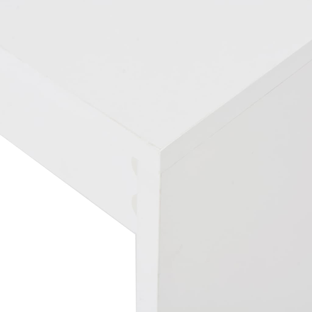 Bar table with shelf, white, 110 x 50 x 103 cm