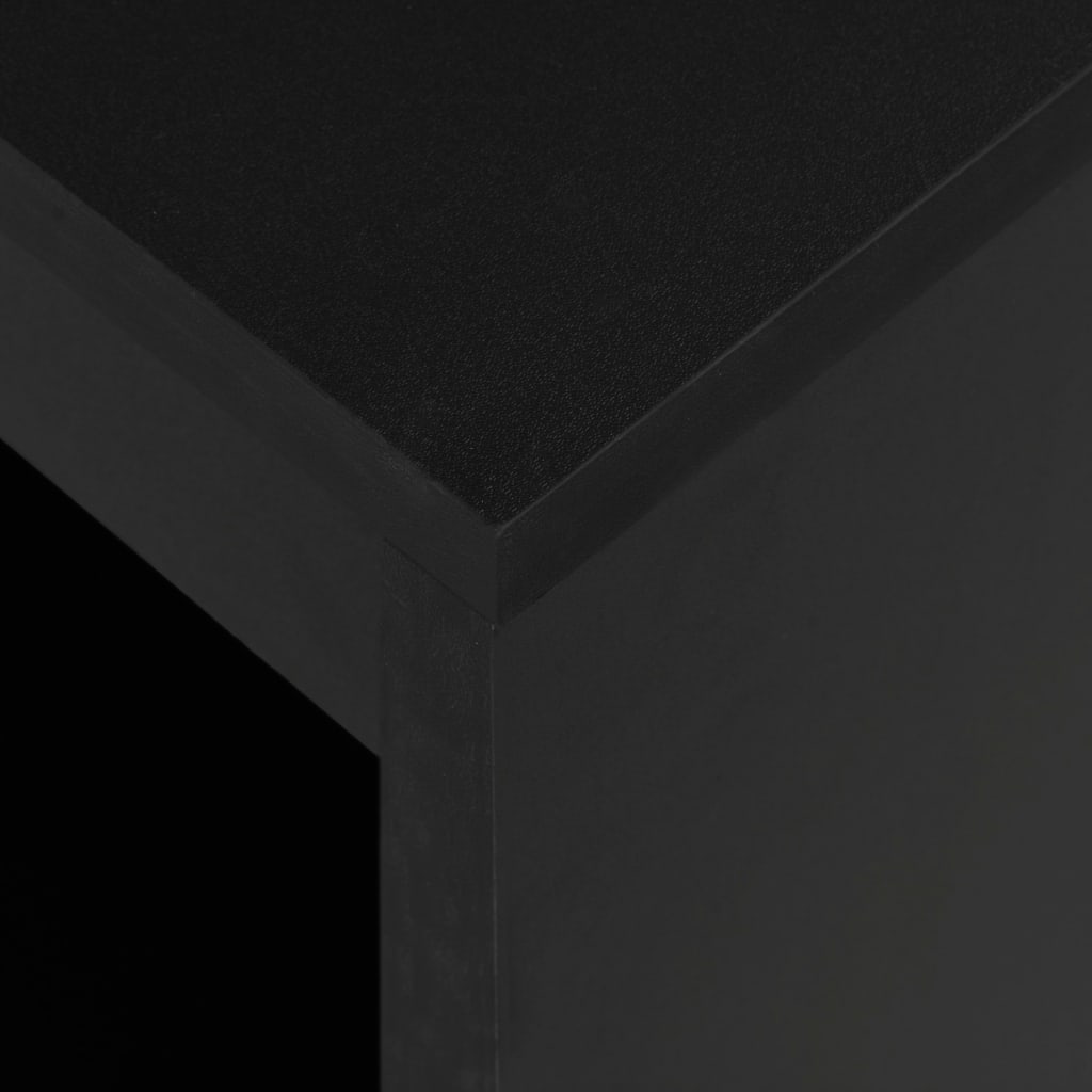 Bar table with shelf, black, 110 x 50 x 103 cm