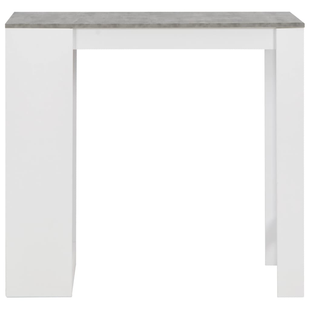 Bar table with shelf, white, 110 x 50 x 103 cm