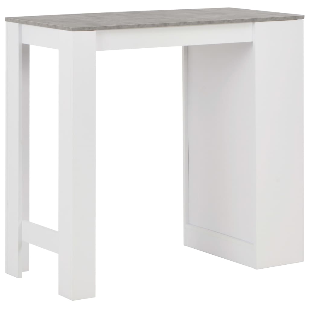 Bar table with shelf, white, 110 x 50 x 103 cm