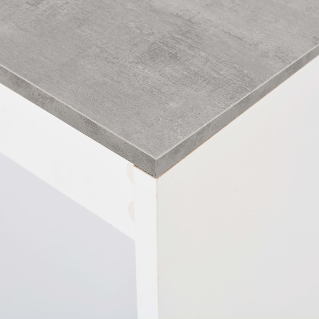 Bar table with shelf, white, 110 x 50 x 103 cm