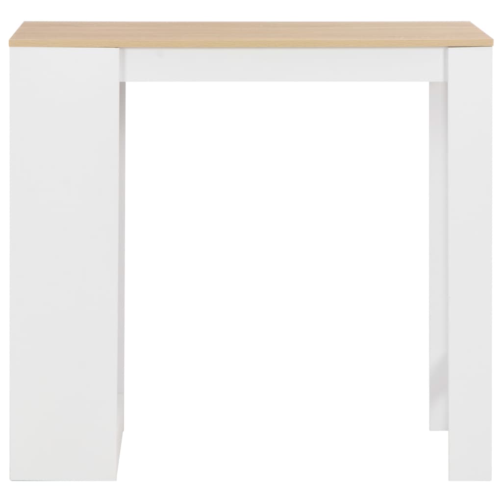 Bar table with shelf, white, 110 x 50 x 103 cm