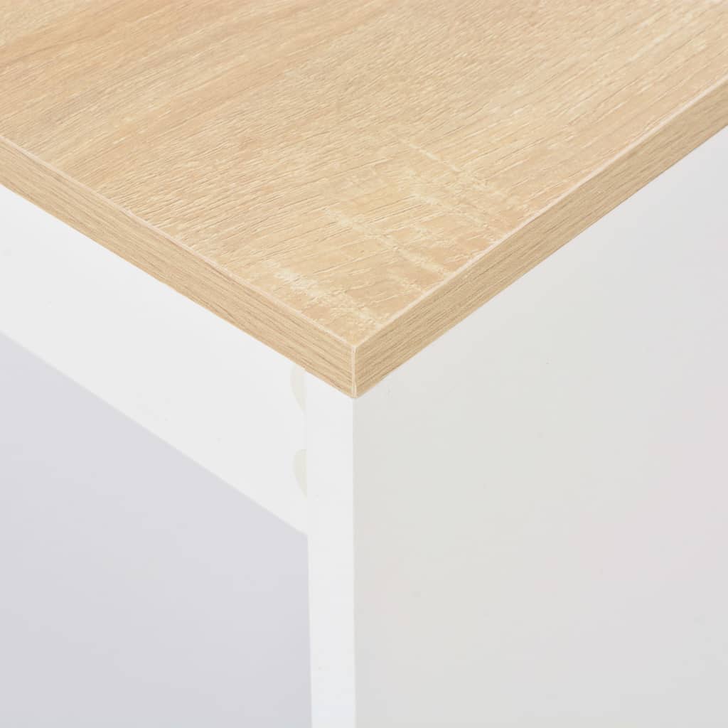 Bar table with shelf, white, 110 x 50 x 103 cm