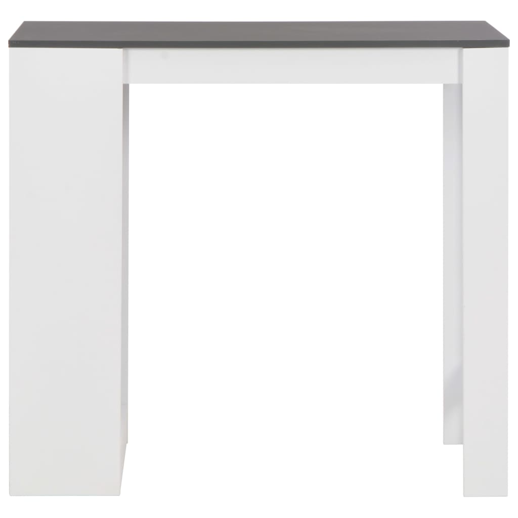 Bar table with shelves, white, 110x50x103 cm