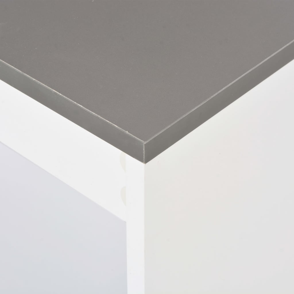 Bar table with shelves, white, 110x50x103 cm