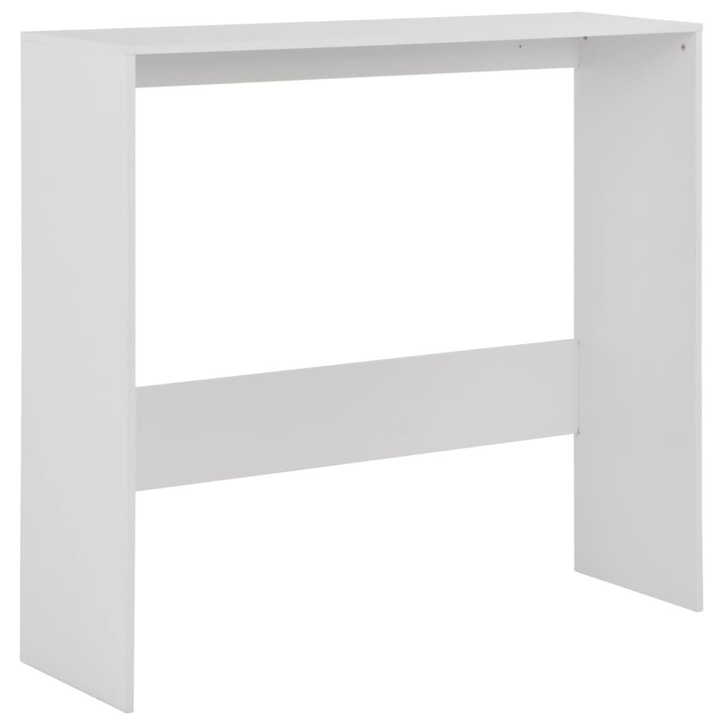 Bar table with 2 tops, white, 130x40x120 cm