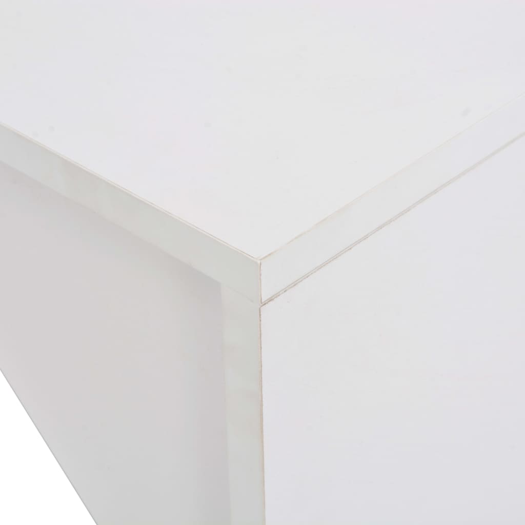 Bar table with cabinet, white, 115 x 59 x 200 cm