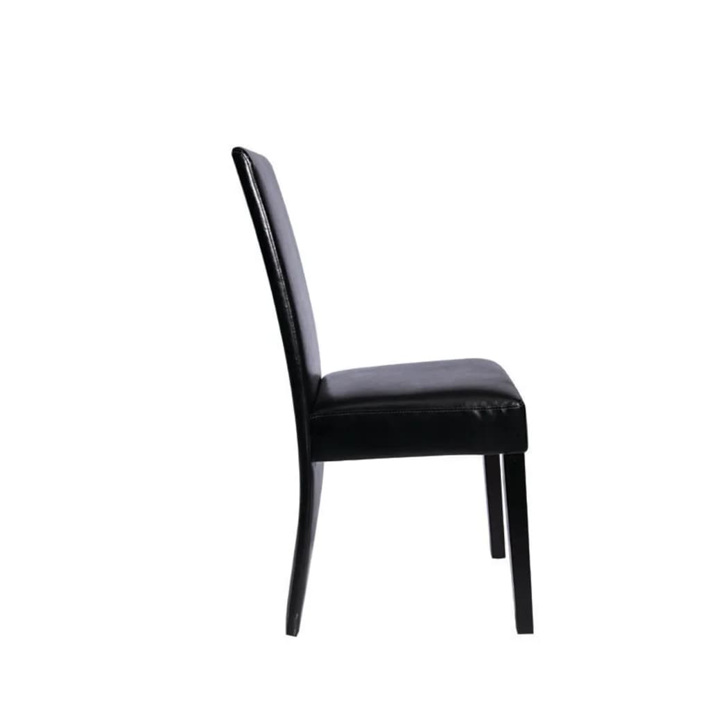 Kitchen chairs, 2 pcs., black, eco-leather