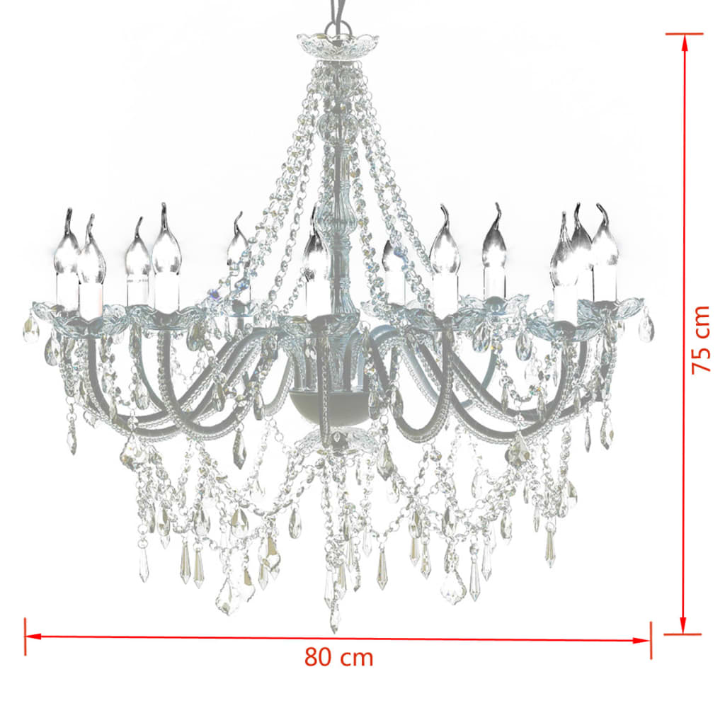 Chandelier with 1600 crystals