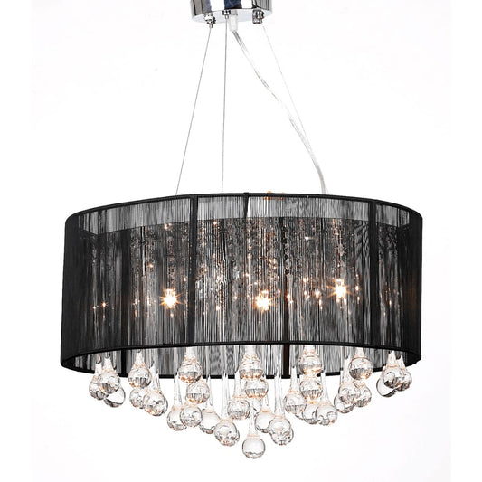 Chandelier with 85 crystals, Black