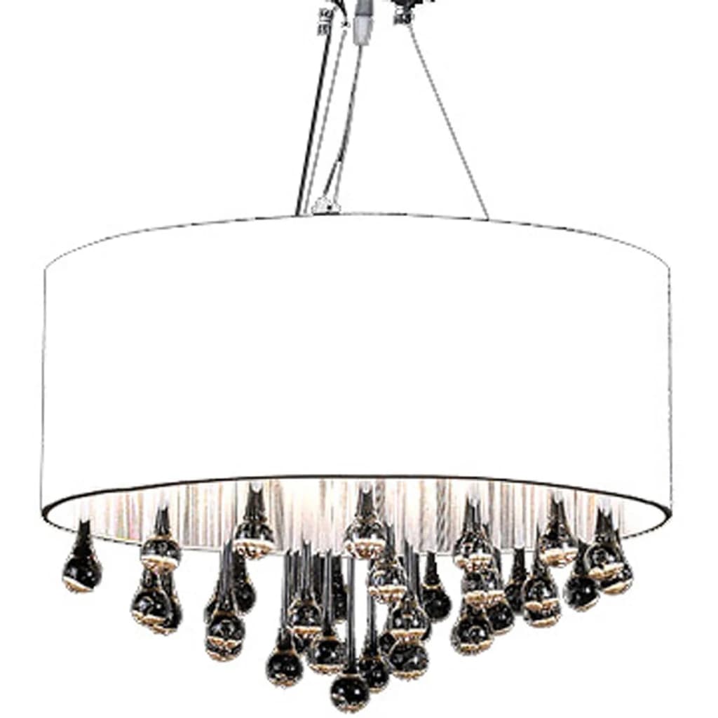 Chandelier with 85 crystals, white