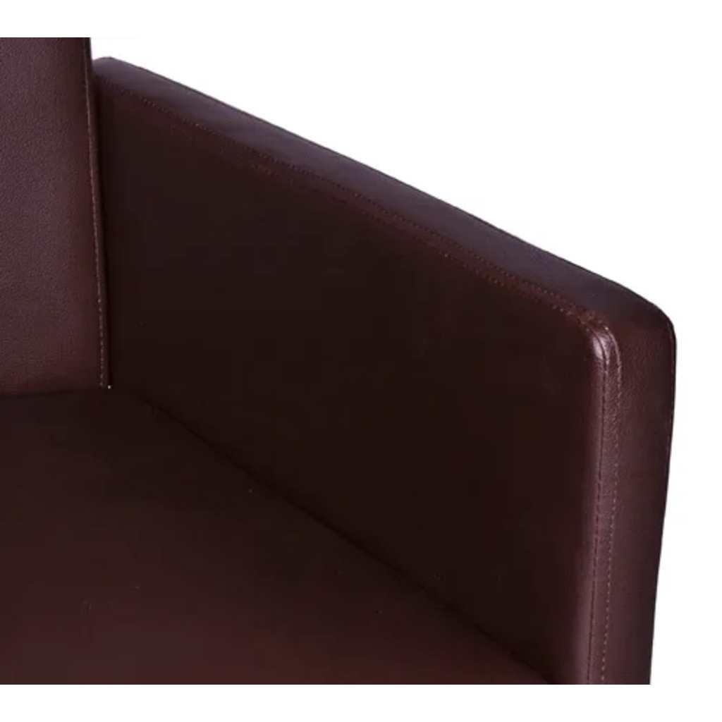 Dining chairs, 2 pcs., brown, eco-leather