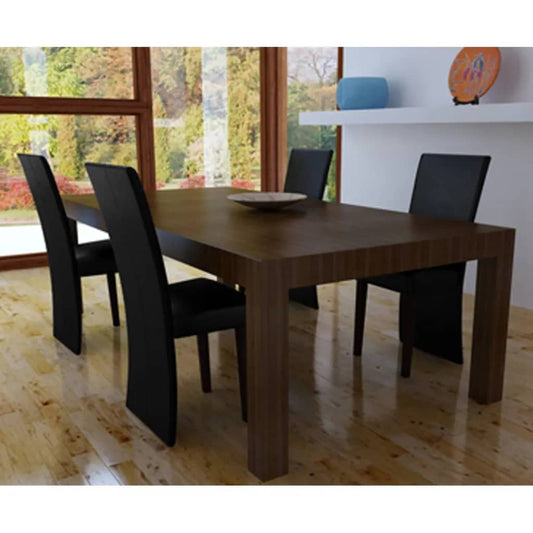 Dining chairs, 4 pcs., black, eco-leather