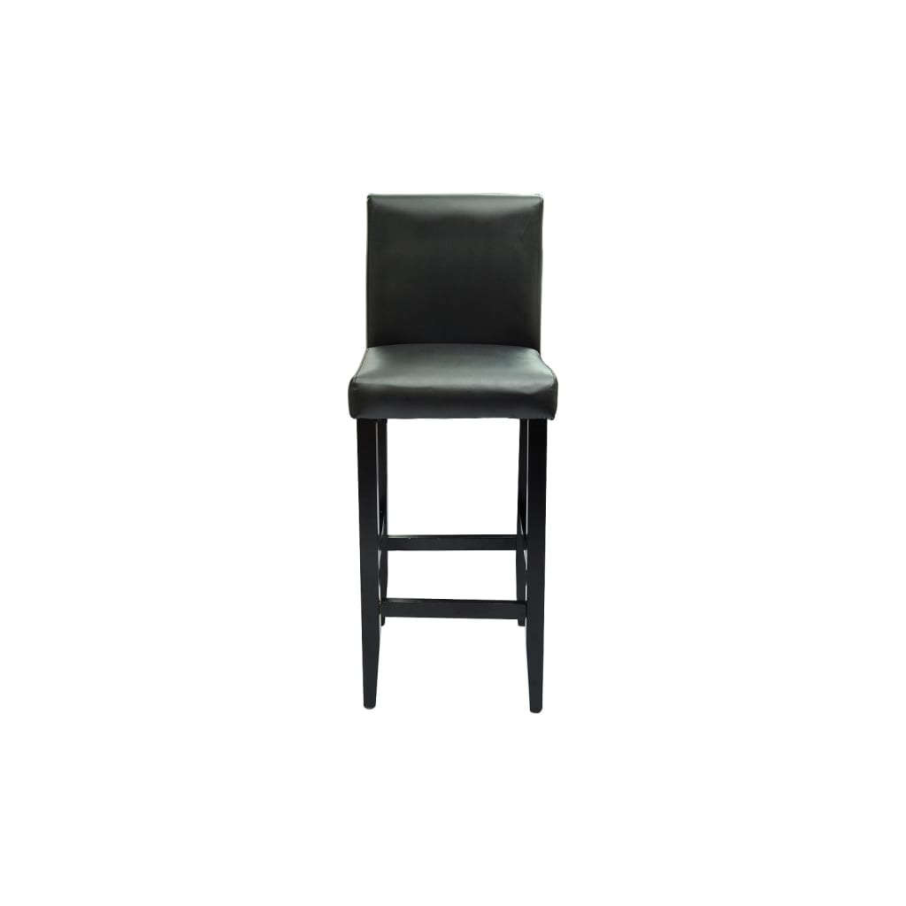 Bar stools, 2 pcs., black, eco-leather