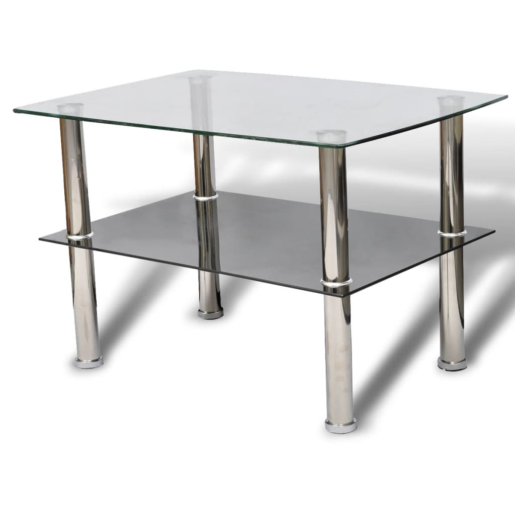 Glass coffee table, 2 levels