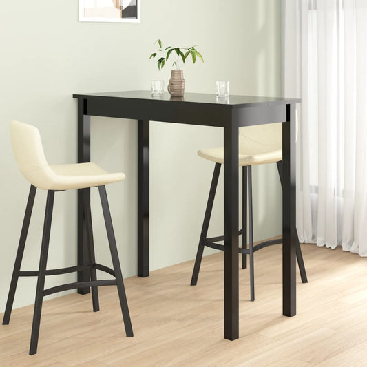 MDF bar table, black, 115x55x107 cm