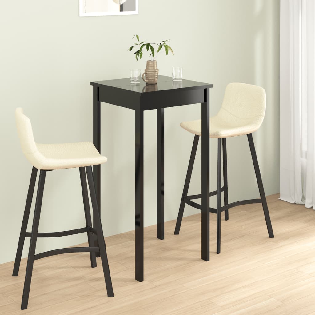 MDF bar table, black, 55 x 55 x 107 cm