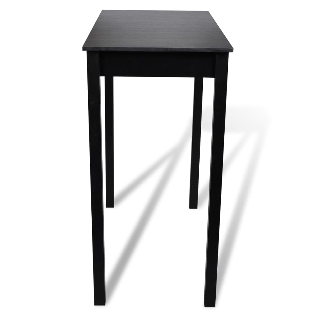 Bar table with 4 bar stools, black