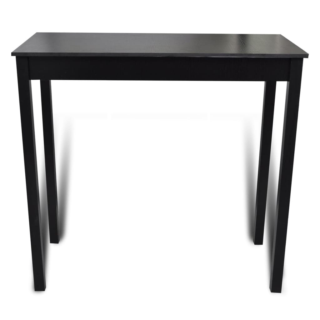 Bar table with 4 bar stools, black