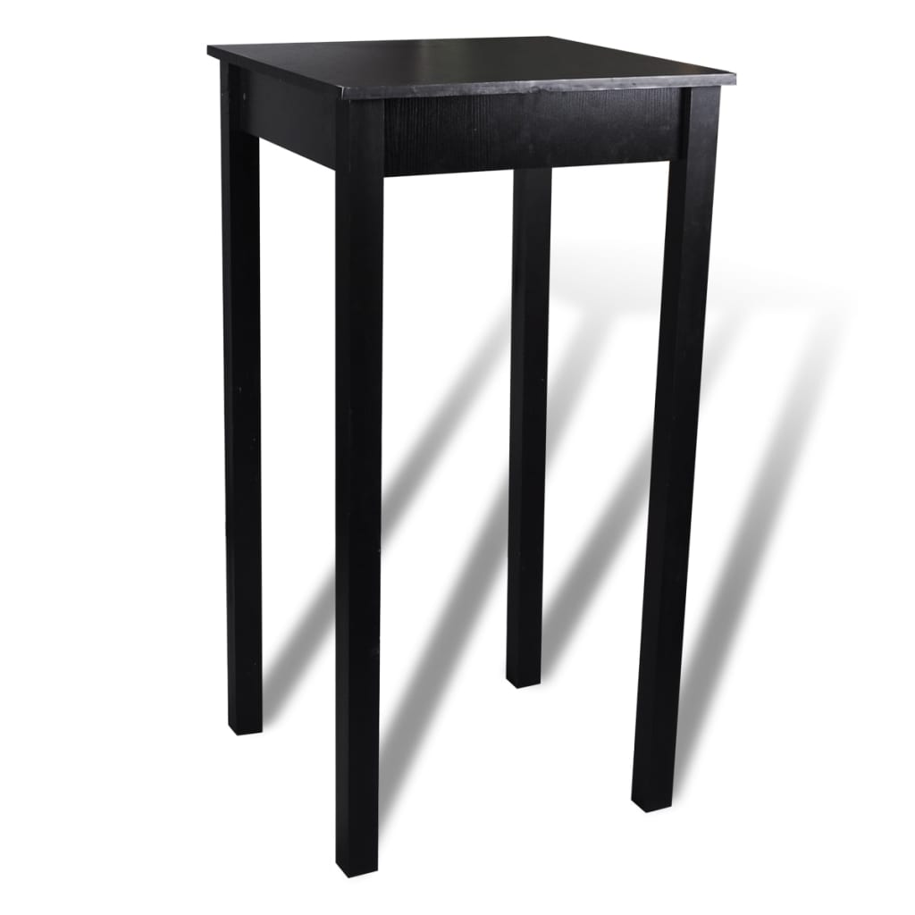 Bar table with 2 bar stools, black