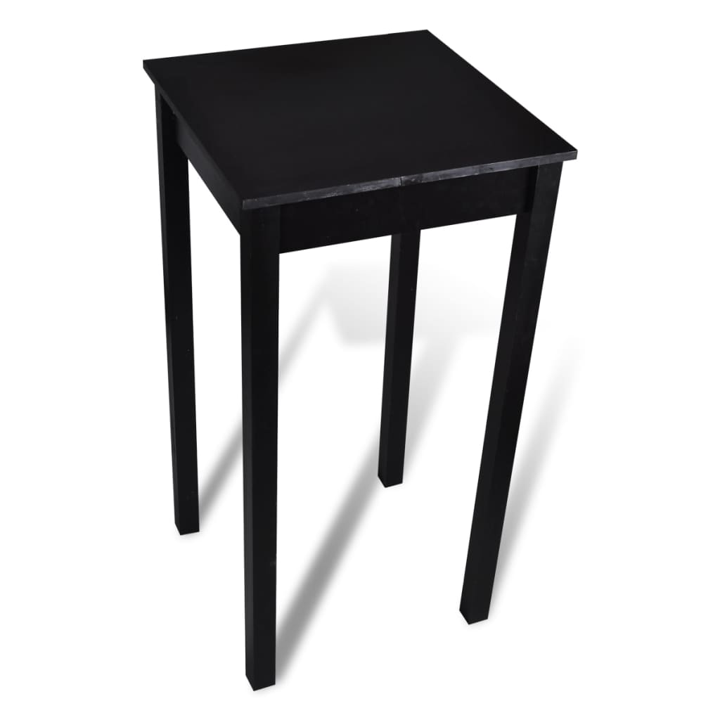 Bar table with 2 bar stools, black