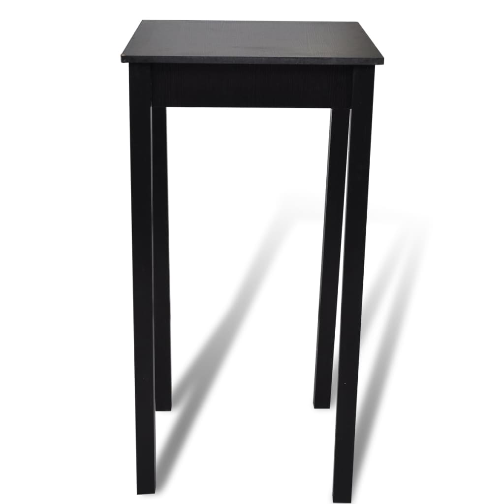 Bar table with 2 bar stools, black