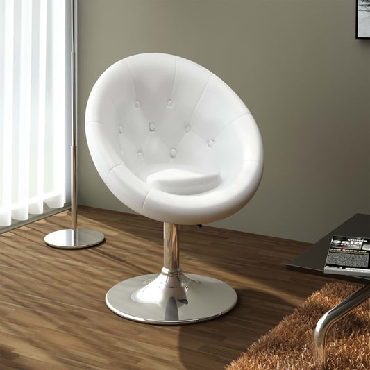 Bar stool, white, eco-leather