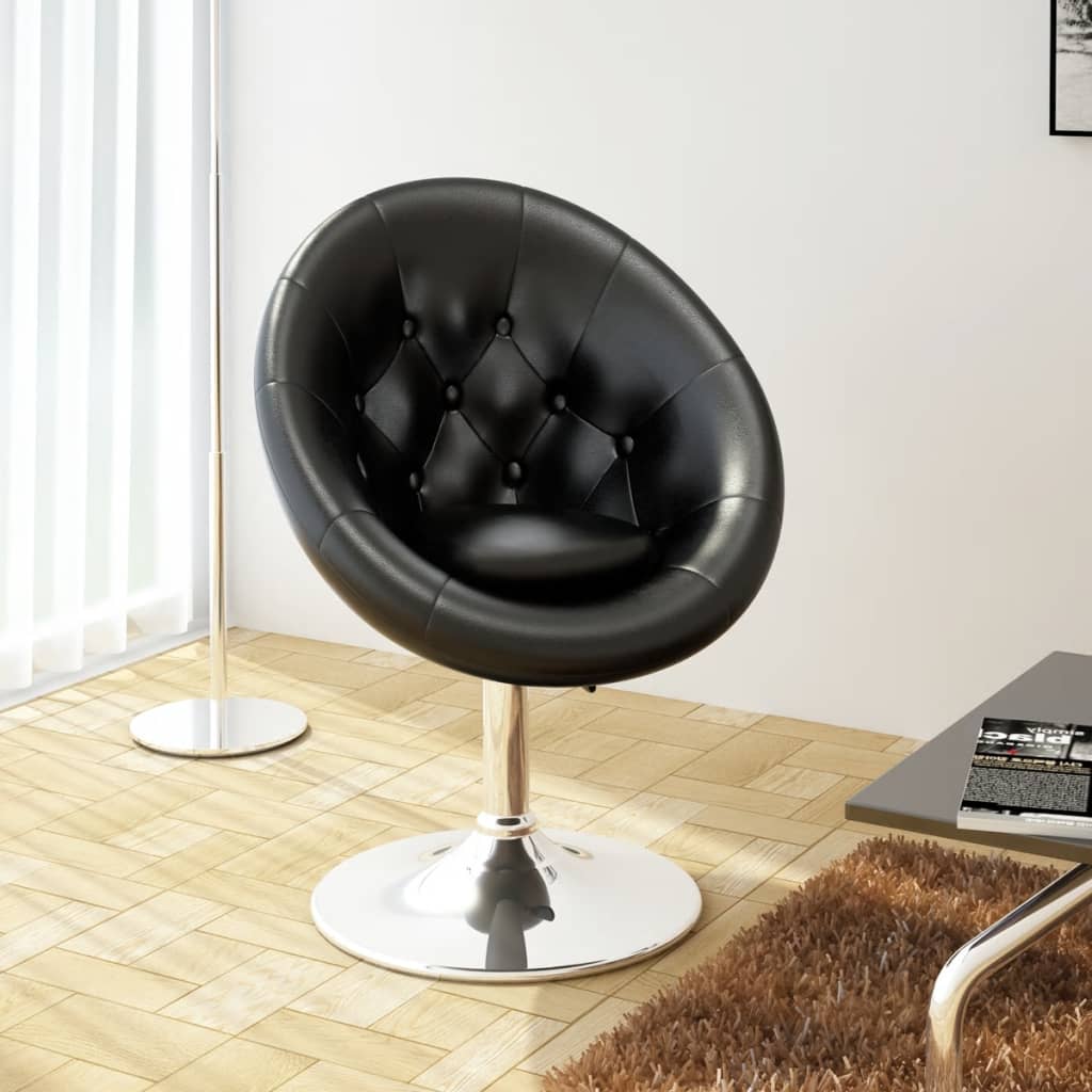 Bar stool, black, eco-leather