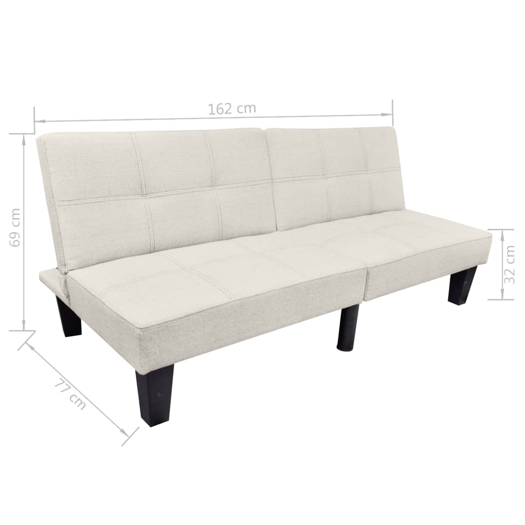 Sofa bed, beige, adjustable