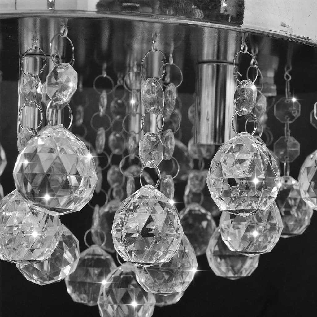 Chandelier with crystals, chrome design