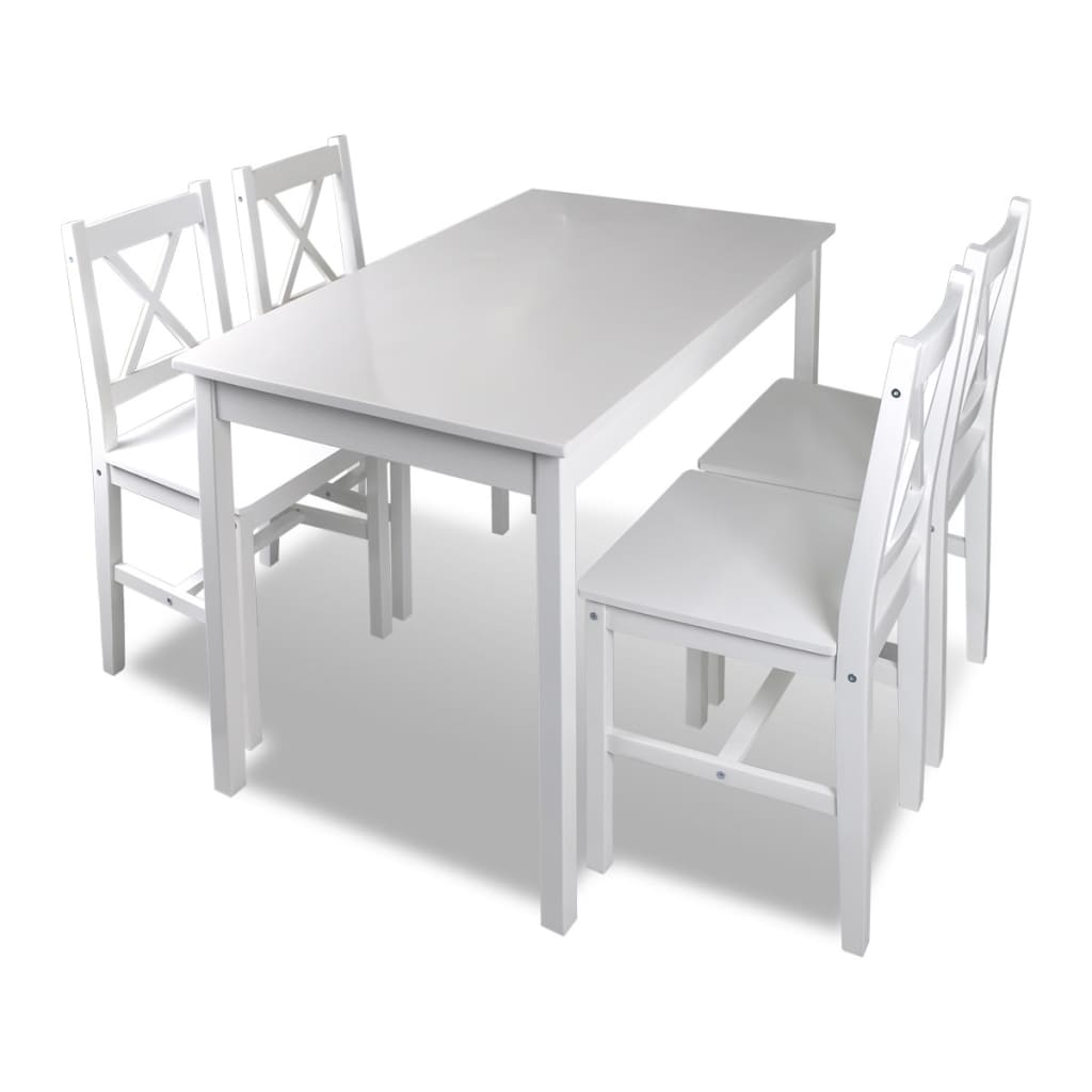 Kitchen furniture set, 5 pieces, white