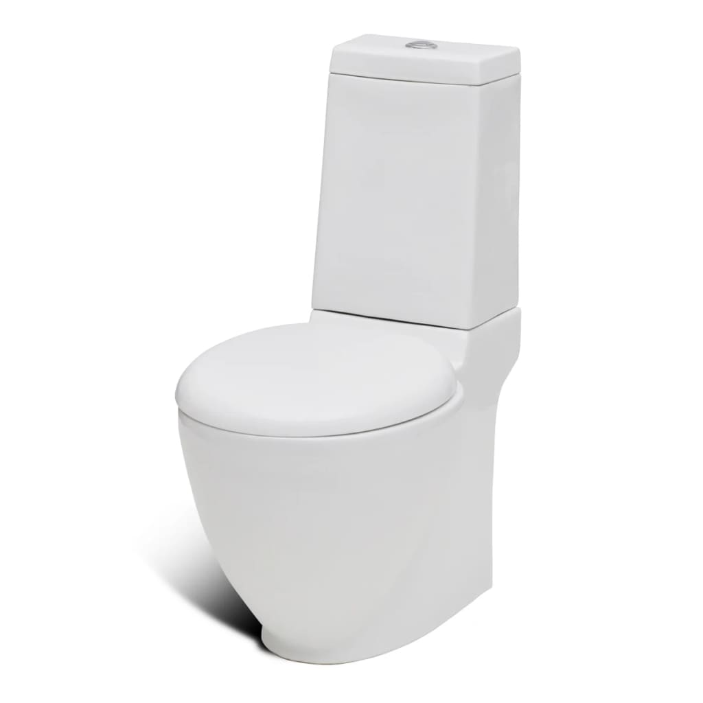 Toilet &amp; bidet set, white, ceramic