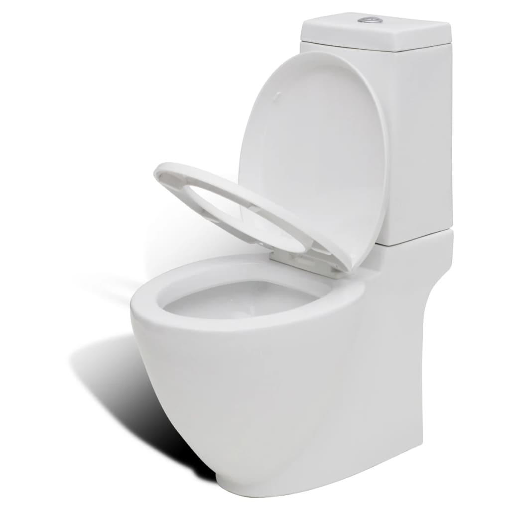 Toilet &amp; bidet set, white, ceramic