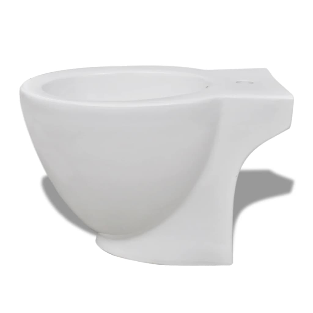 Toilet &amp; bidet set, white, ceramic