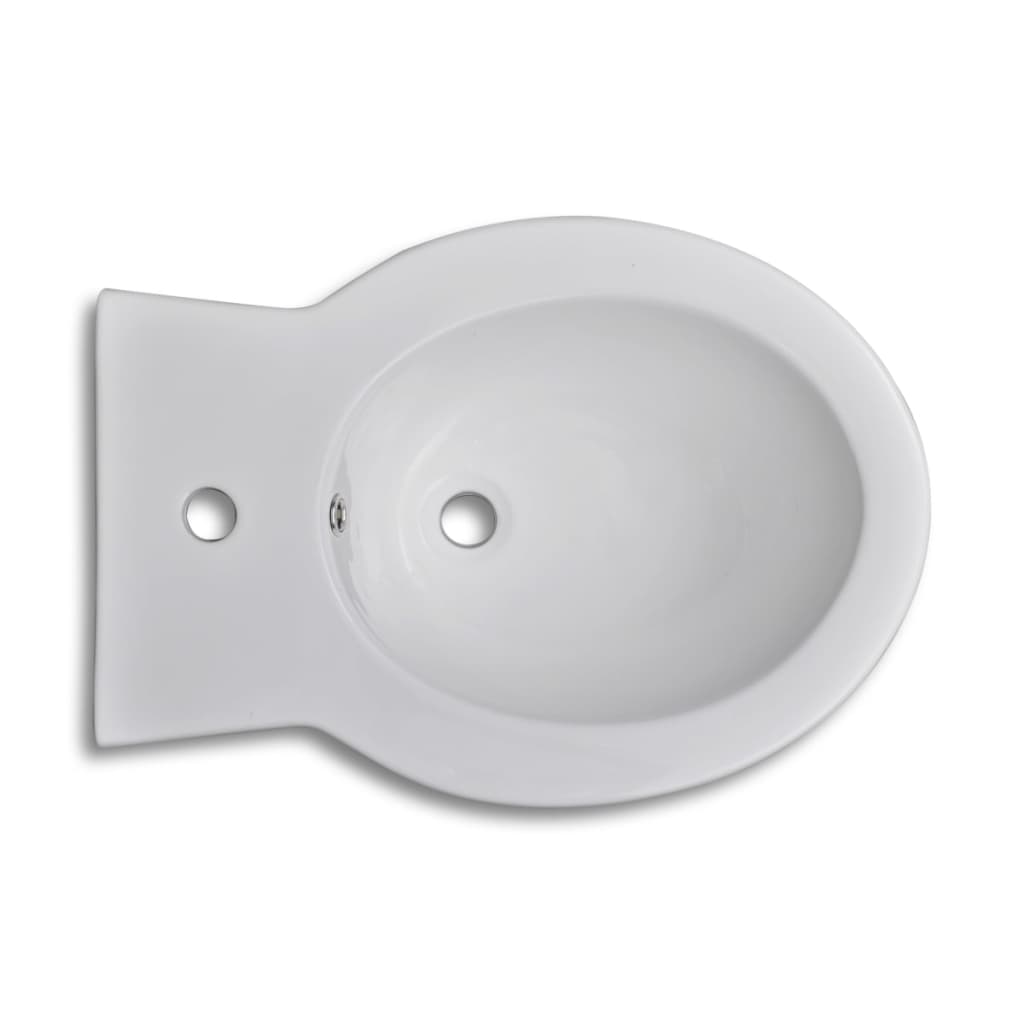 Toilet &amp; bidet set, white, ceramic