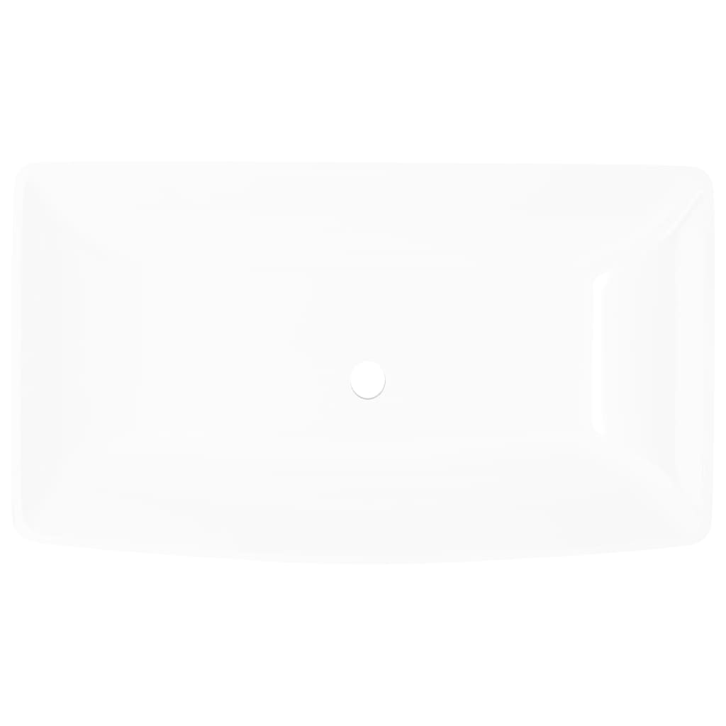 Rectangular sink, white, 71 x 39 cm, luxury ceramic