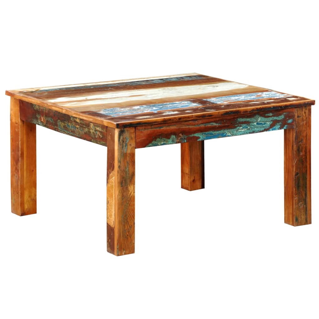 Coffee table, recycled wood, square