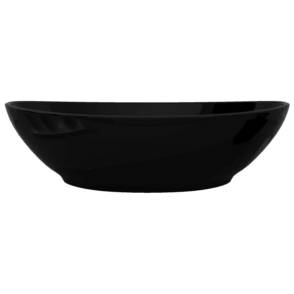 Oval sink, black, 40 x 33 cm, luxury ceramic