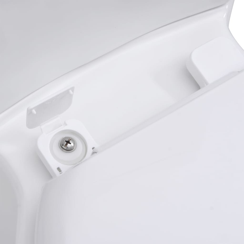 Ceramic toilet bowl, corner bathroom toilet, white