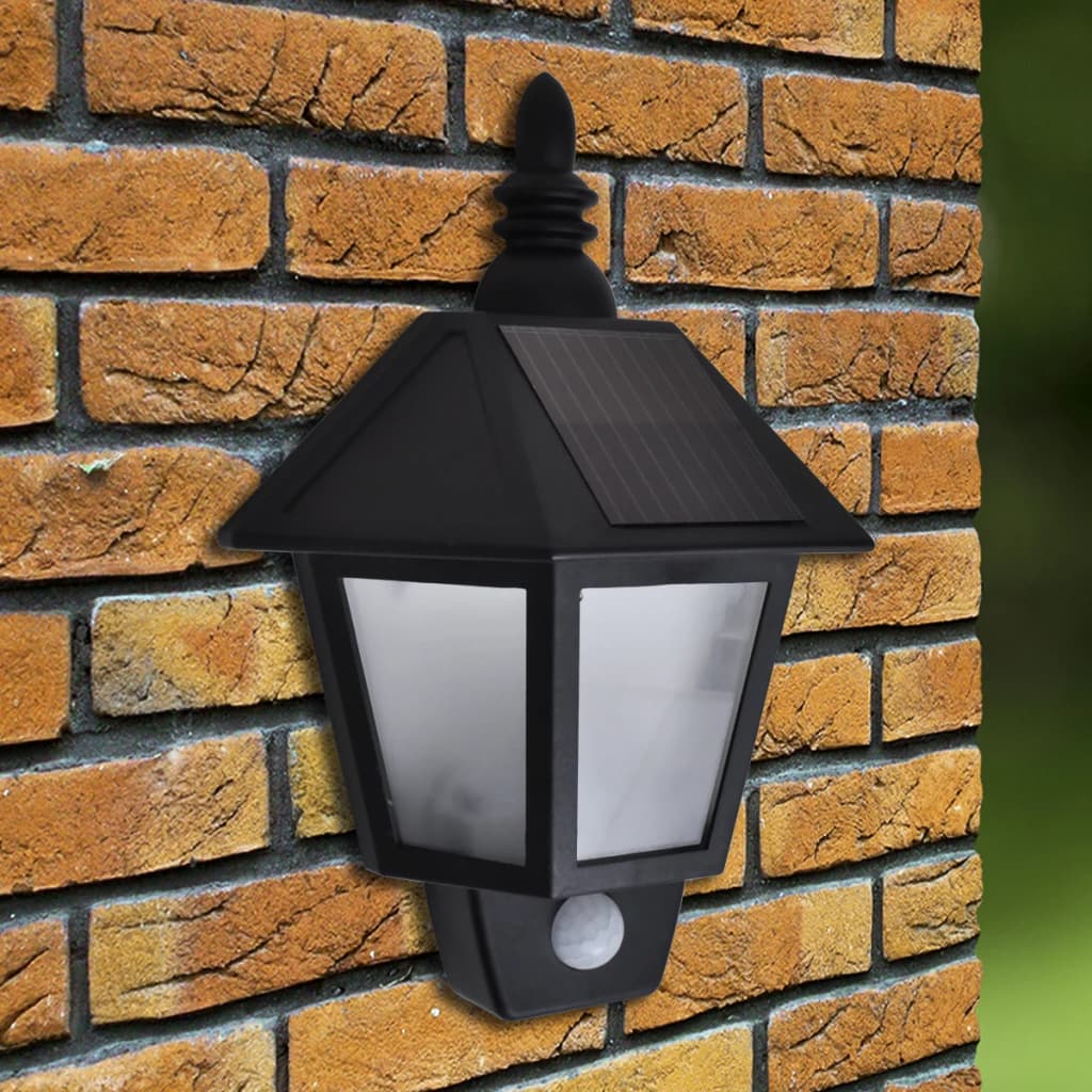 Solar wall lamp with motion sensor, 2 pcs.