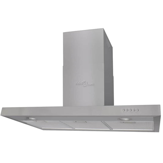 Kitchen hood, 900 mm, stainless steel, flat