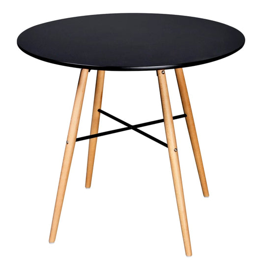 Round kitchen table, MDF, black