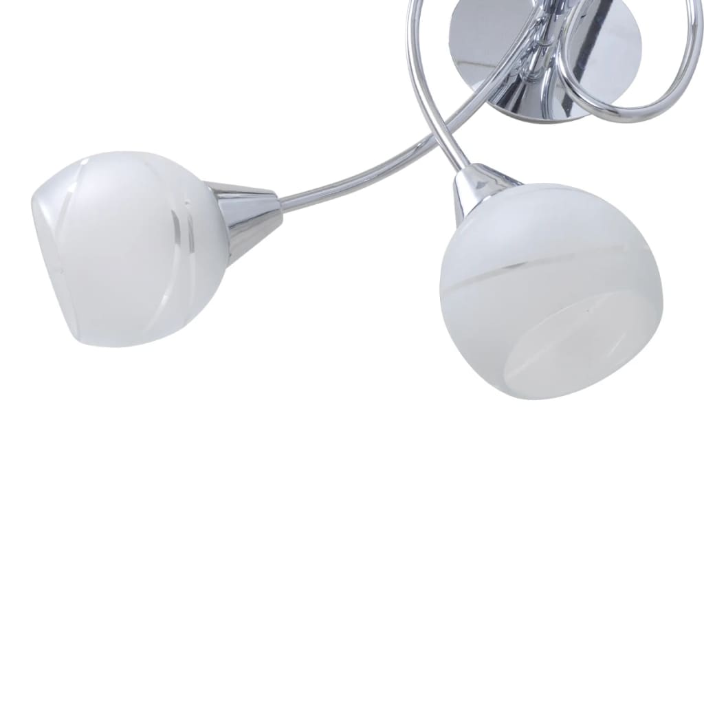 Ceiling lamp with glass shades for 5 E14 bulbs