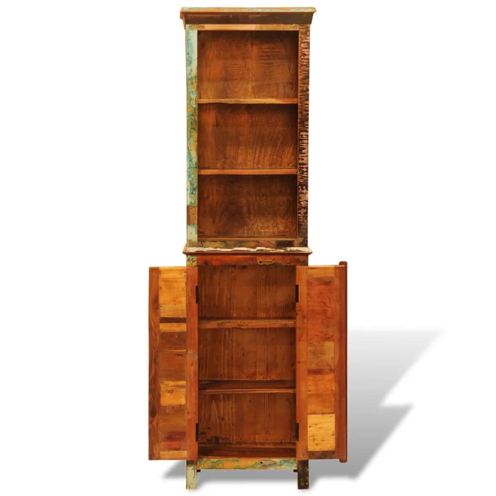 Bookcase made of solid recycled wood, vintage