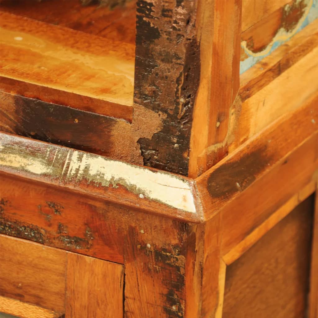 Bookcase made of solid recycled wood, vintage