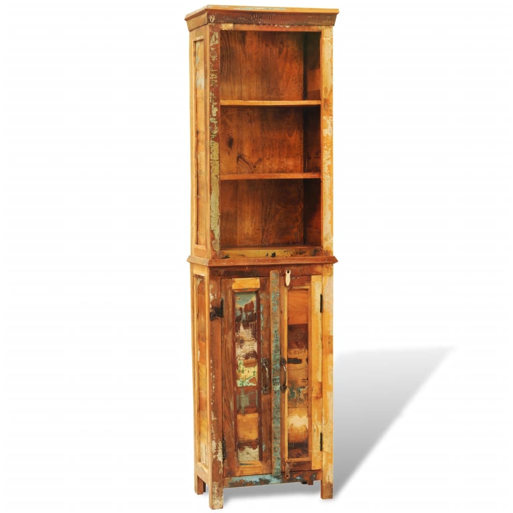 Bookcase made of solid recycled wood, vintage